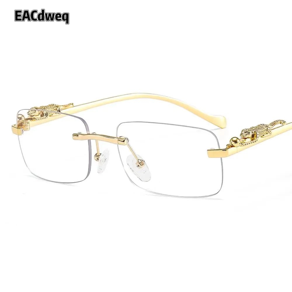 Men'S Fashion Rimless Glasses - Rimless Small Square Sunglasses Women Men