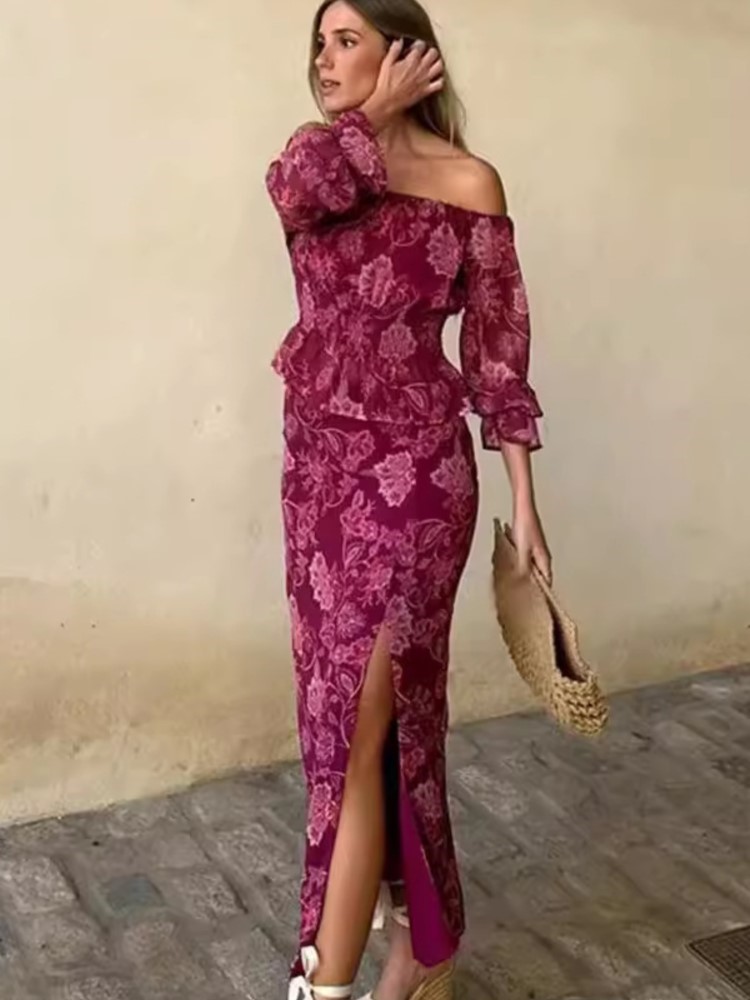 Men'S Fashion Line - Vintage Sexy Elegant Printed Two Piece