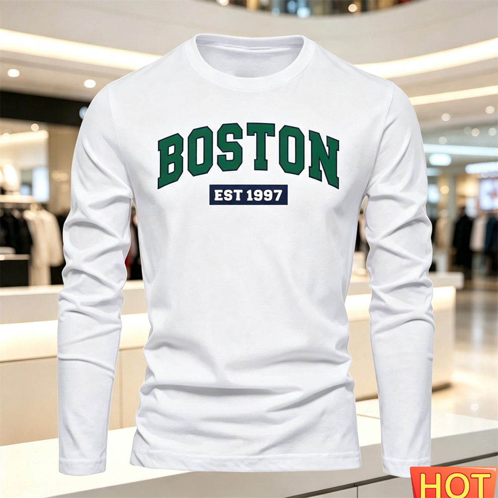 Mens Fashion Clothes - Autumn Summer Men's long sleeved T-shirt