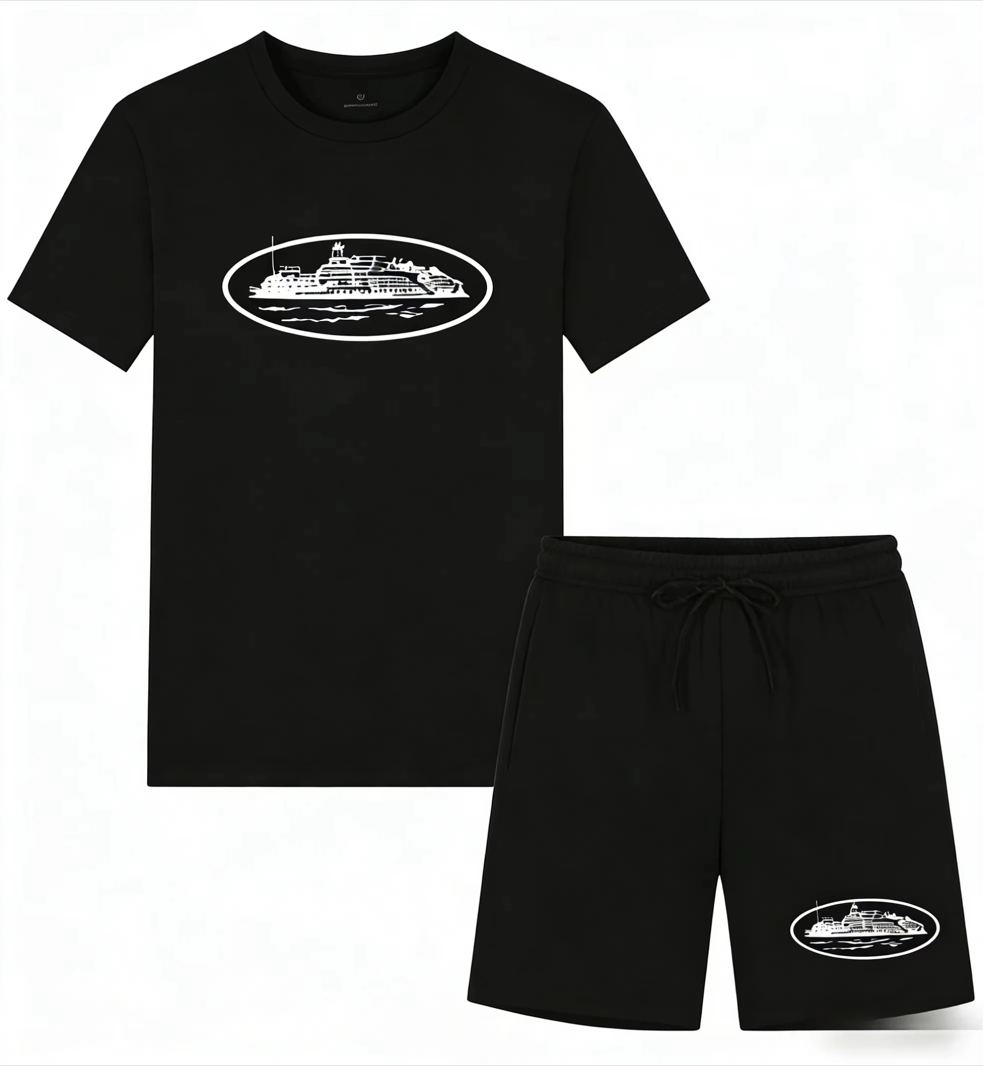 Mens Fashion Clothes - 2026 Summer New Small Boat Printed