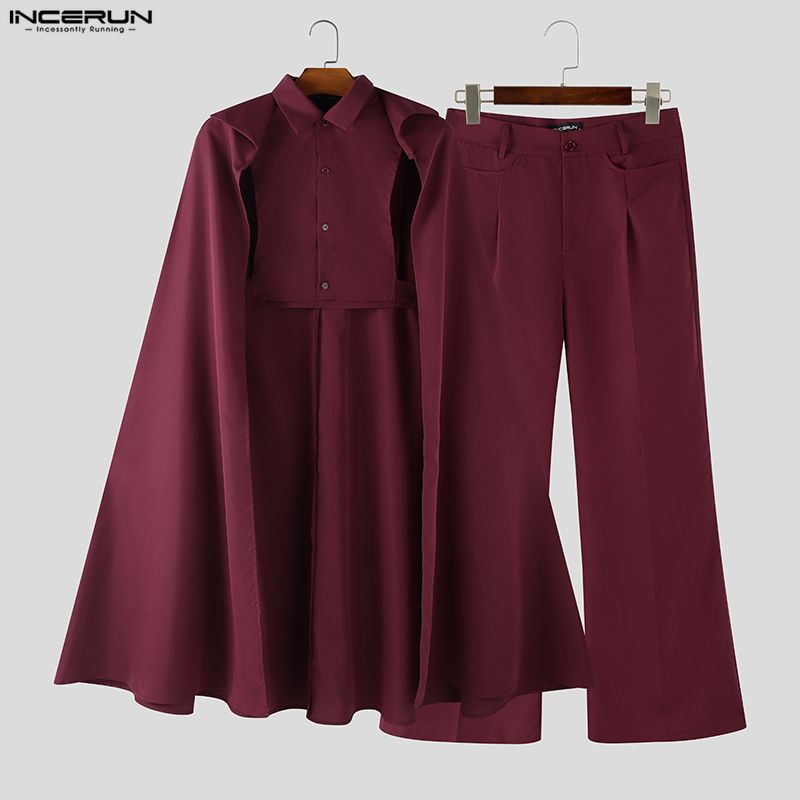 INCERUN Men Sets Solid Color L - огляд і ціна Men'S Fashion Pants