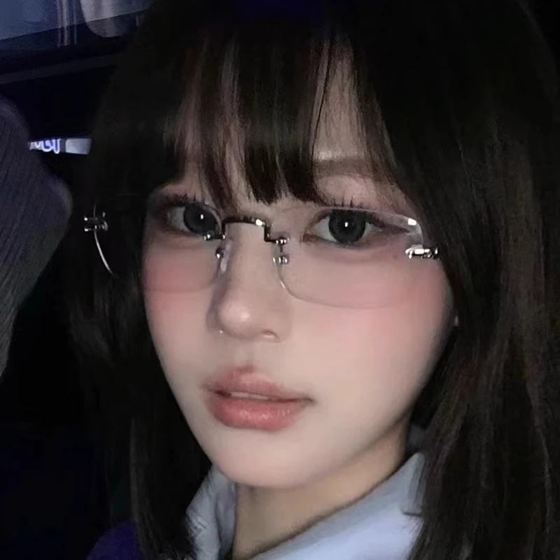Transparent Rectangle Rimless  - огляд і ціна Men'S Fashion Rimless Glasses