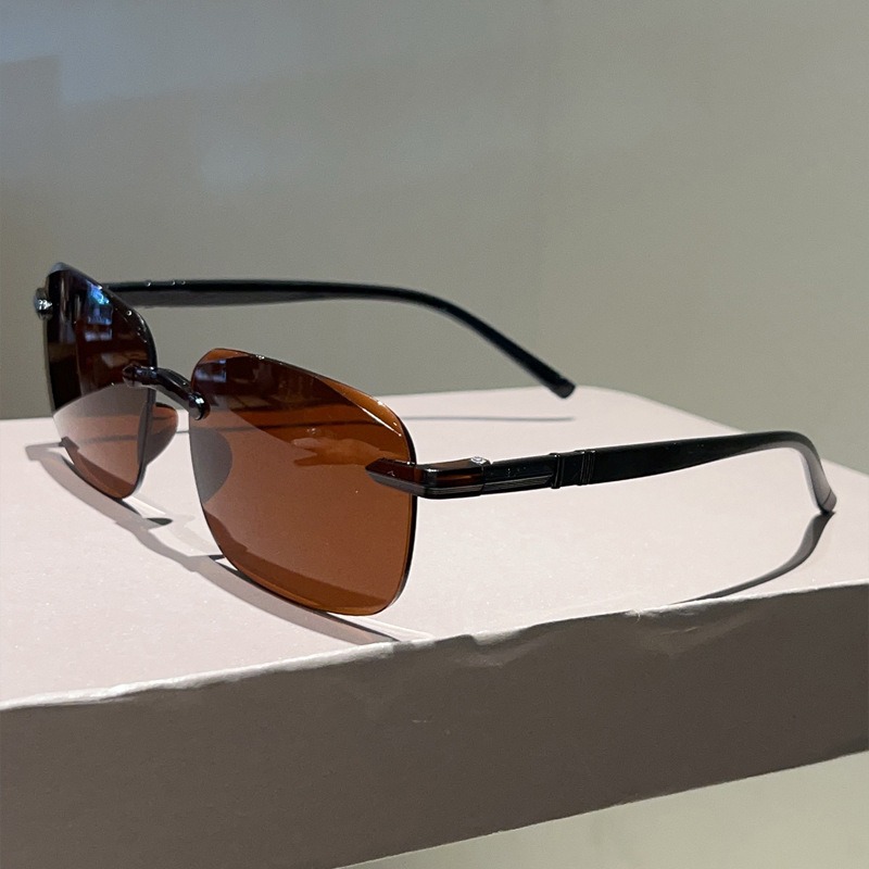 Fashion Pilot Sunglasses Men L - огляд і ціна Men'S Fashion Rimless Glasses