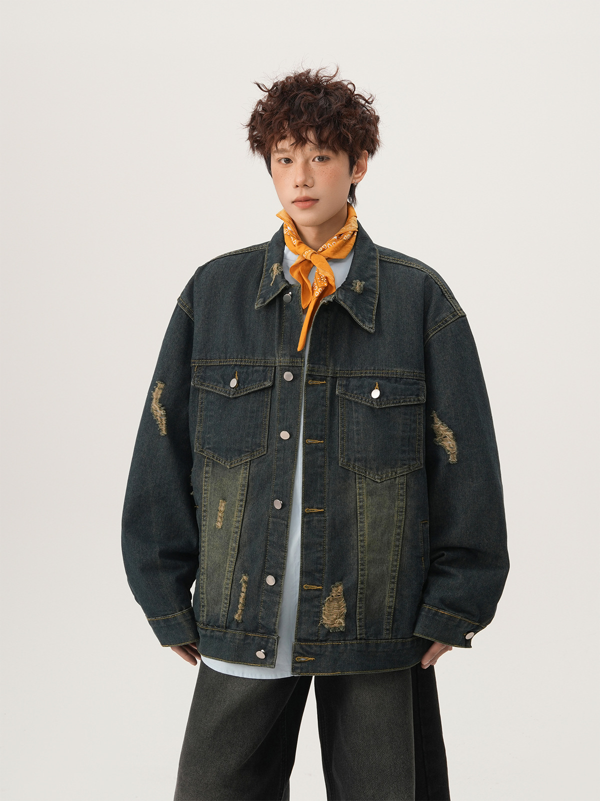 American High Street Ripped De - огляд і ціна Denim Jacket Vintage