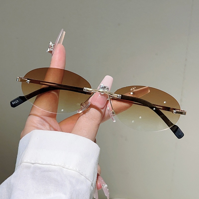 Rimless Oval Sunglasses Men Fa - огляд і ціна Men'S Fashion Rimless Glasses