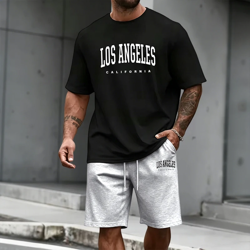 Men's Tracksuit Short Sleeve T - огляд і ціна Mens Fashion Clothes