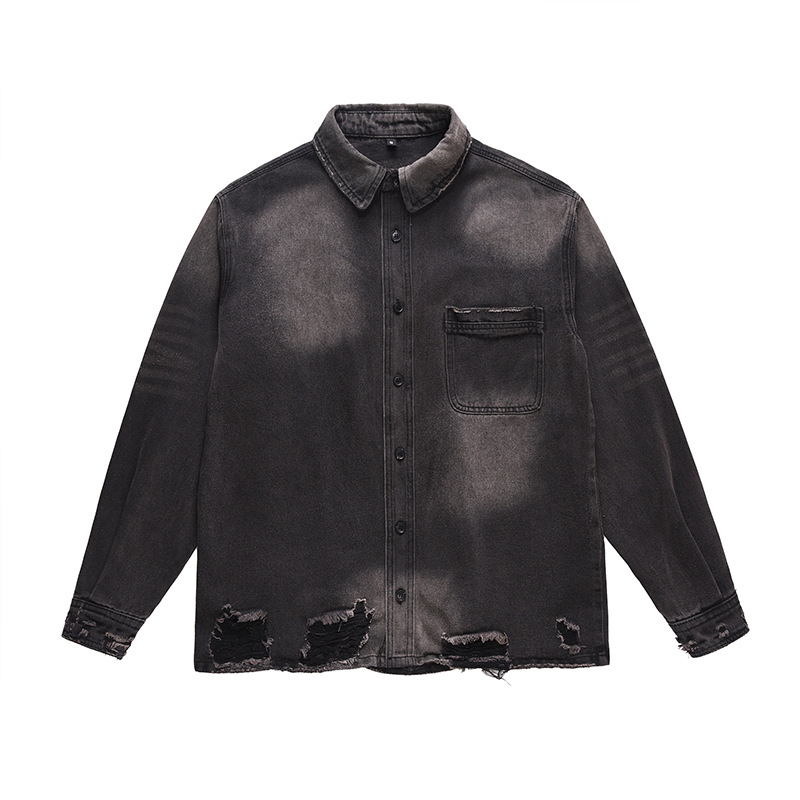 Men's High Street Ripped Jeans - огляд і ціна Denim Jacket Vintage