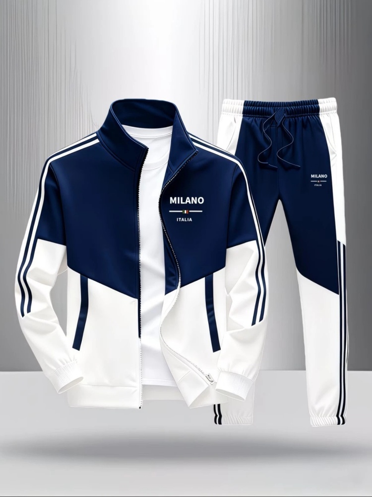 Men 2 Piece Tracksuit Fashion  - огляд і ціна Jacket Mens Fashion