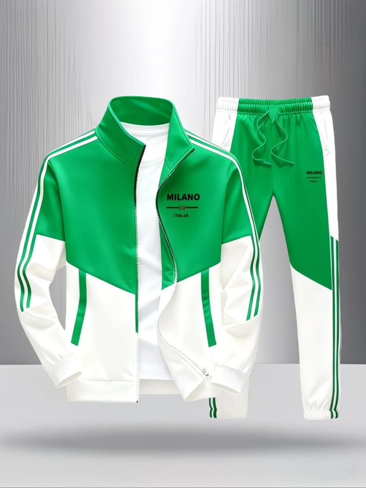 Men 2 Piece Tracksuit Fashion  - огляд і ціна Jacket Mens Fashion