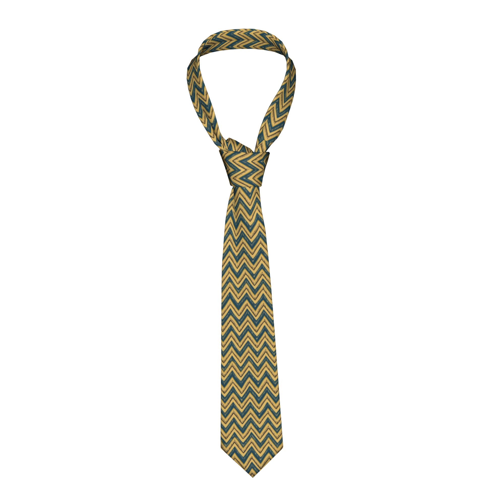 Hand Drawn Chevron Zig Zag Tie - огляд і ціна Mens Fashion In The 1920S