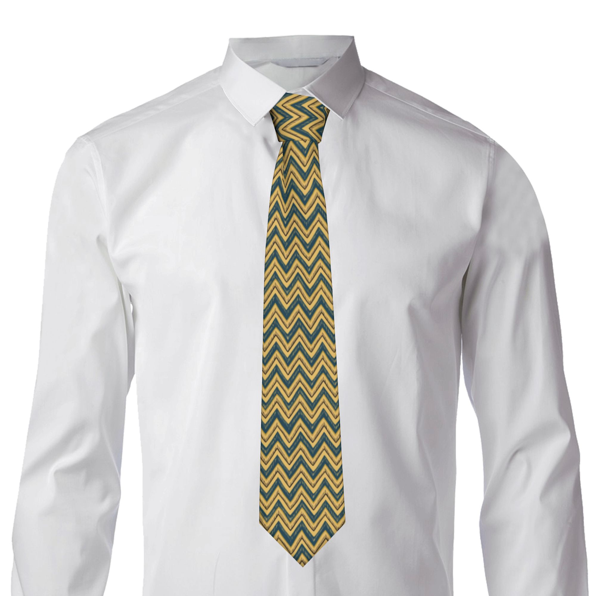 Hand Drawn Chevron Zig Zag Tie - огляд і ціна Mens Fashion In The 1920S