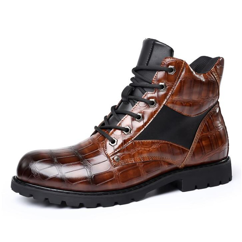 Luxury Brand Men Boots Grid Pa - огляд і ціна Mens Fashion Zapatos