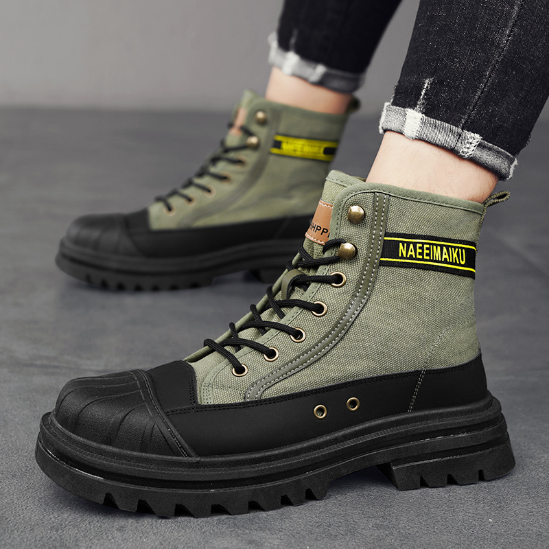 Mens Canvas Boots Fashion High - огляд і ціна Mens Fashion Zapatos