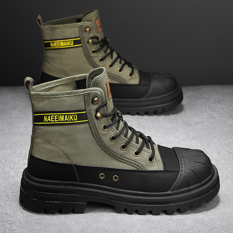 Mens Canvas Boots Fashion High - огляд і ціна Mens Fashion Zapatos