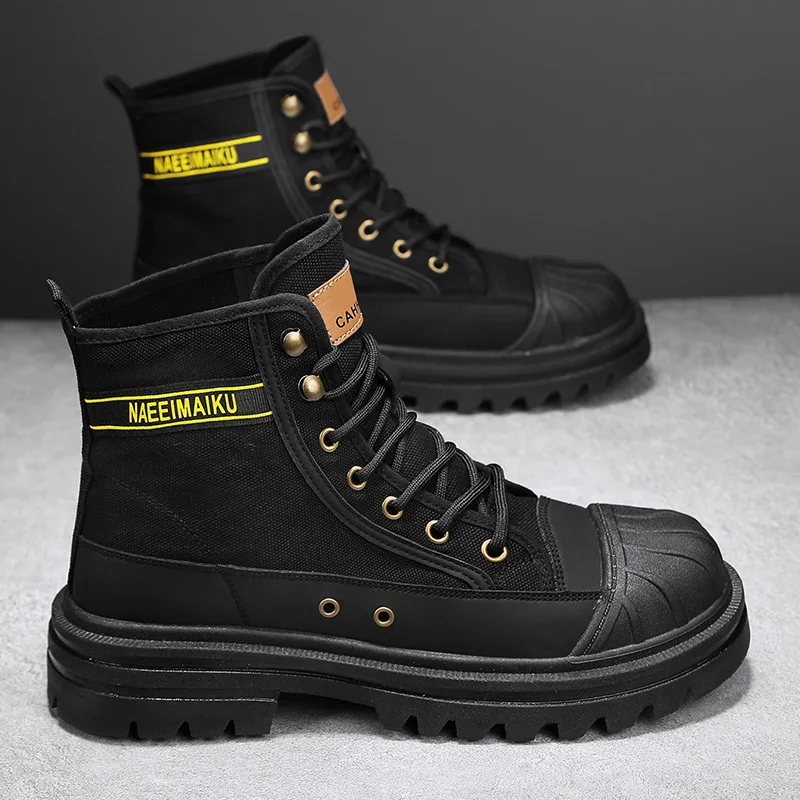 Mens Canvas Boots Fashion High - огляд і ціна Mens Fashion Zapatos