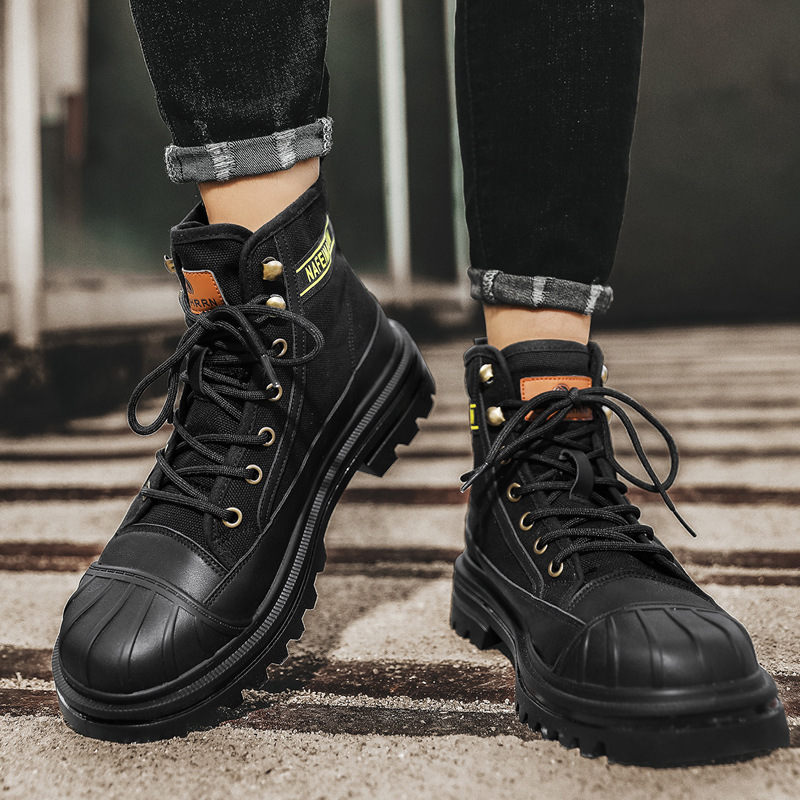 Mens Canvas Boots Fashion High - огляд і ціна Mens Fashion Zapatos