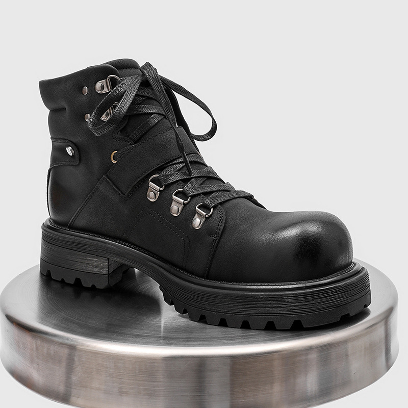 Brand Men Leather Boots Motorc - огляд і ціна Men'S Fashion Brand