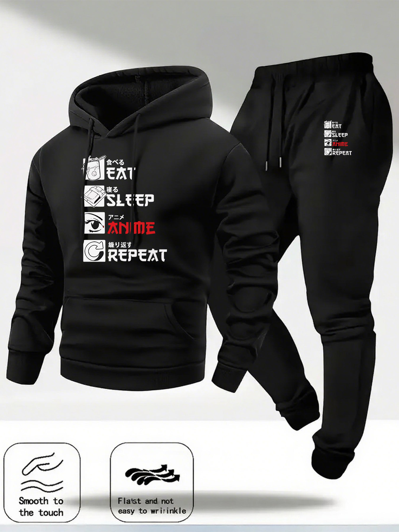 Letter Printed Mens Tracksuit  - огляд і ціна Streetwear Hoodie