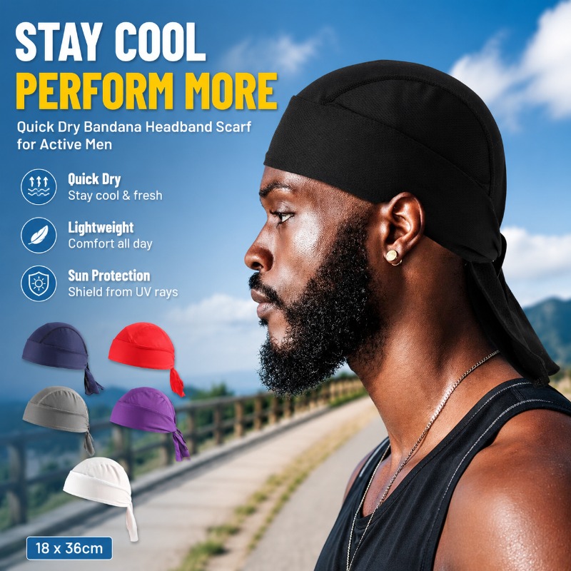 Quick Dry Polyester Bandana He - огляд і ціна Men'S Fashion With Hat