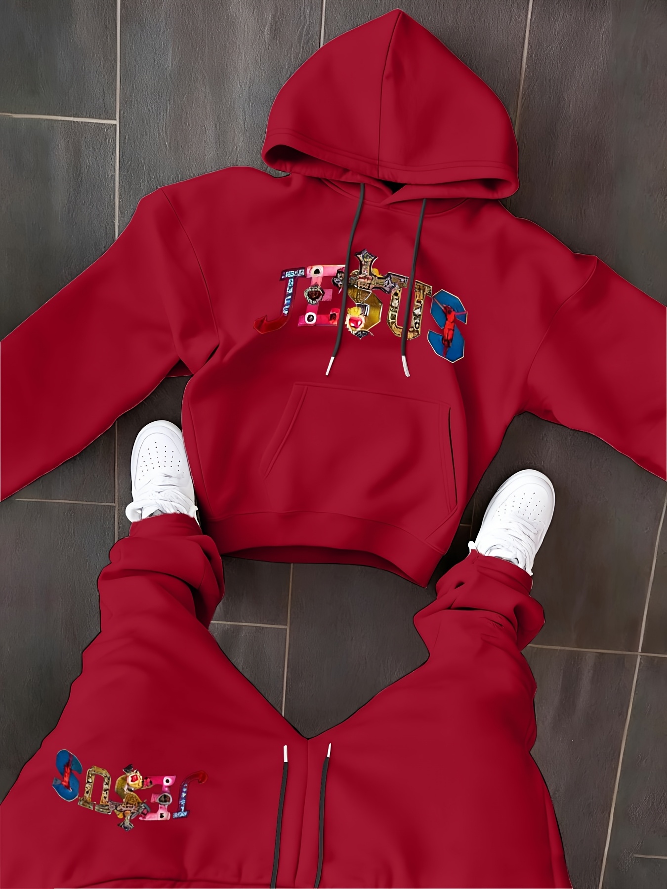 Men Jesus Printed Hoodie Sweat - огляд і ціна Streetwear Hoodie