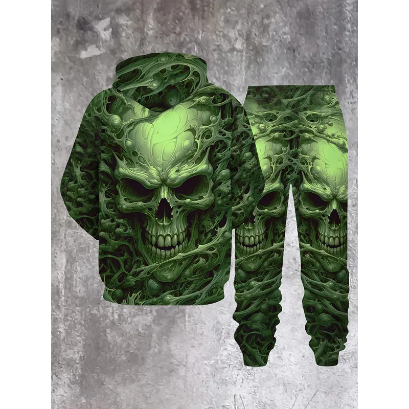 Dark Fluorescent Green Skull H - огляд і ціна Streetwear Hoodie