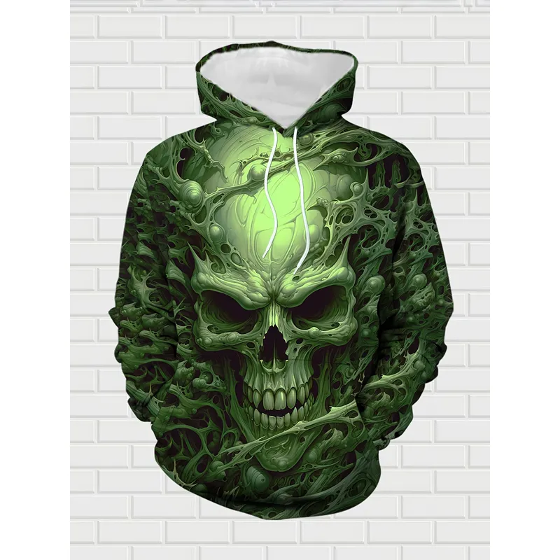 Dark Fluorescent Green Skull H - огляд і ціна Streetwear Hoodie