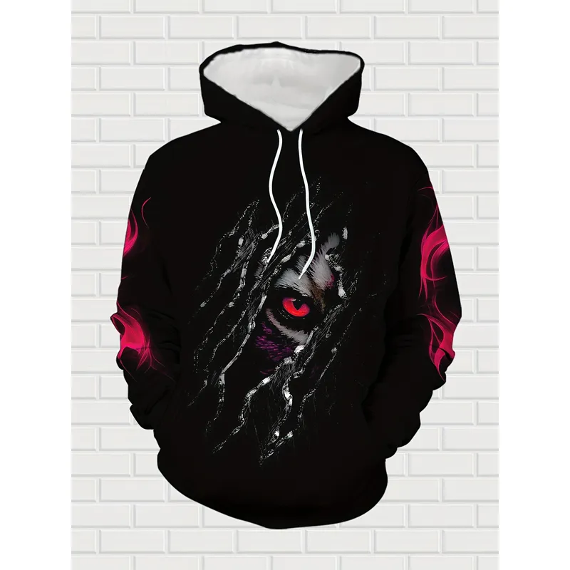 2026 Men 3D Tiger Print Hoodie - огляд і ціна Streetwear Hoodie