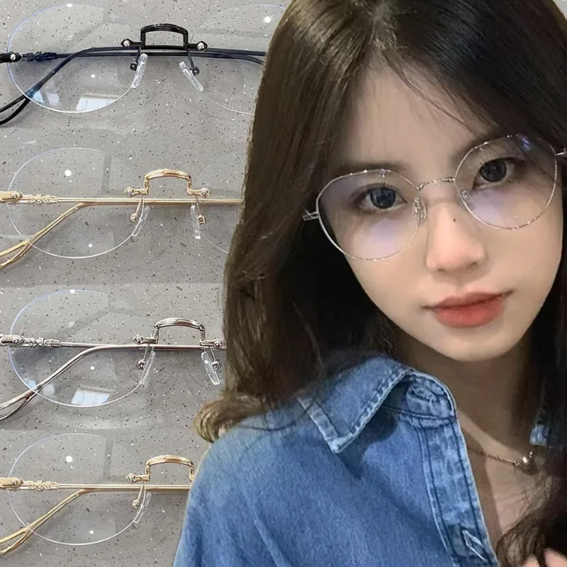 1/2Pcs Rimless Oval Glasses fo - огляд і ціна Men'S Fashion Rimless Glasses