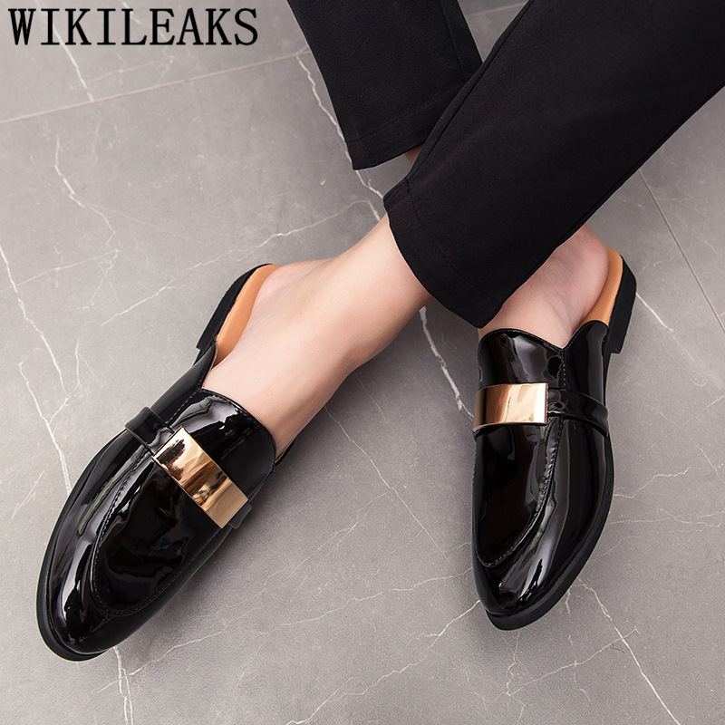 Black Half Shoes For Men Paten - огляд і ціна Mens Fashion Zapatos