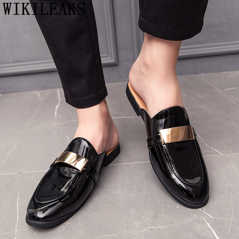 Black Half Shoes For Men Paten - огляд і ціна Mens Fashion Zapatos