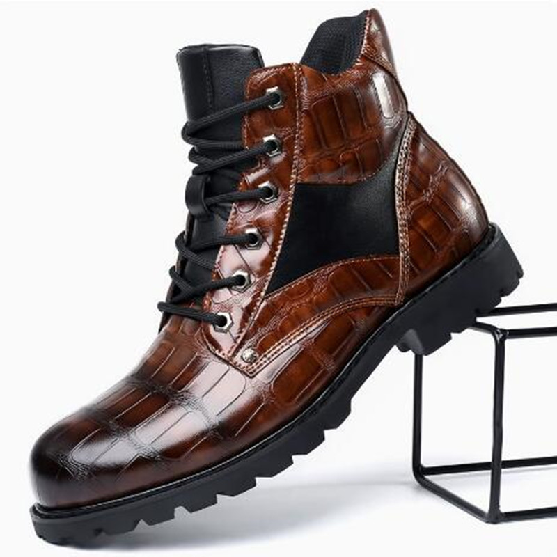 Brand Men Boots Grid Pattern S - огляд і ціна Mens Fashion Zapatos
