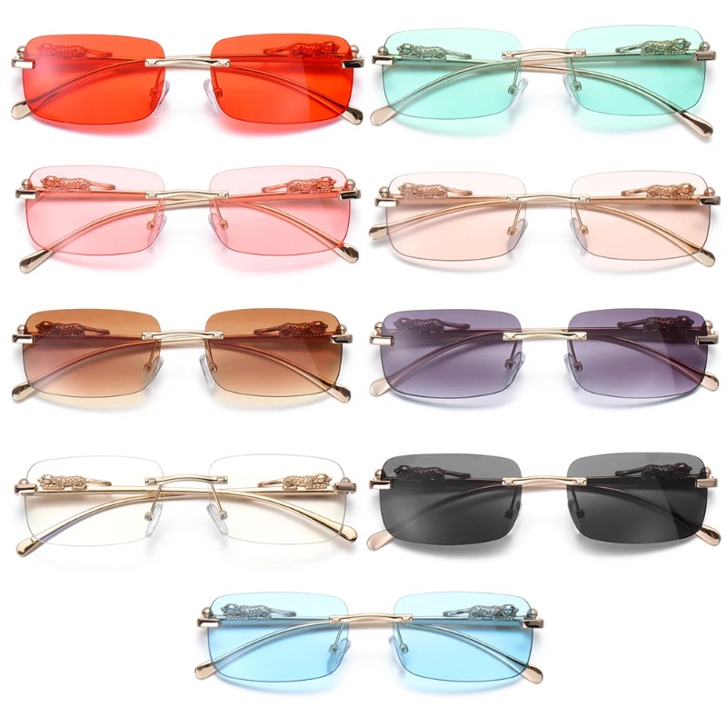 Rimless Square Sunglasses Wome - огляд і ціна Men'S Fashion Rimless Glasses