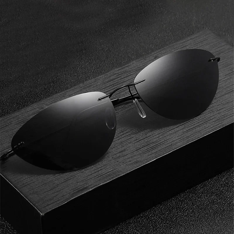 2026 Polarized Ultralight Fash - огляд і ціна Men'S Fashion Rimless Glasses