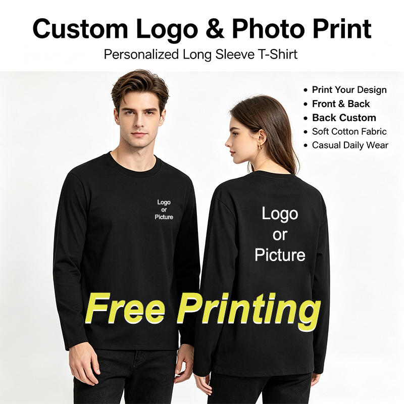 Customized Cotton Long Sleeve  - огляд і ціна Men'S Tops Fashion