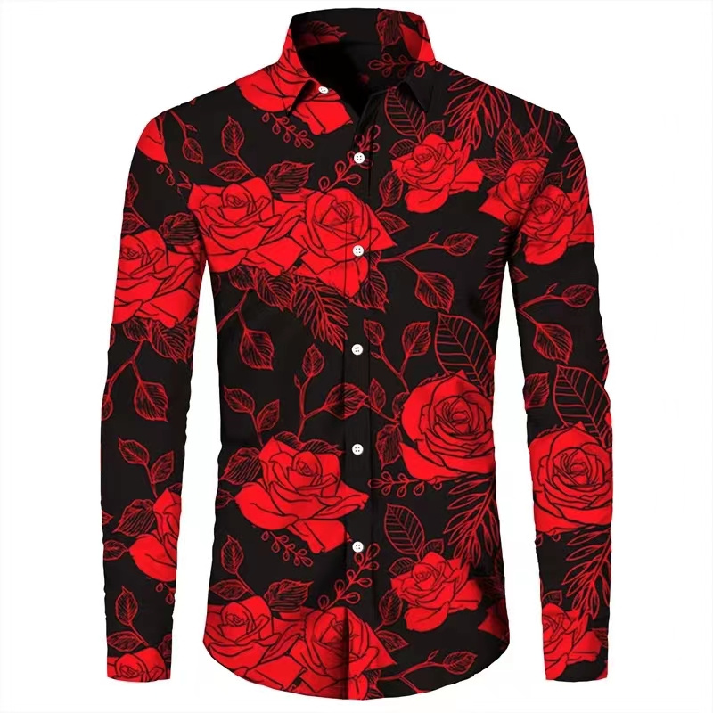 Fashion Flowers 3D Print Men's - огляд і ціна Men'S Tops Fashion